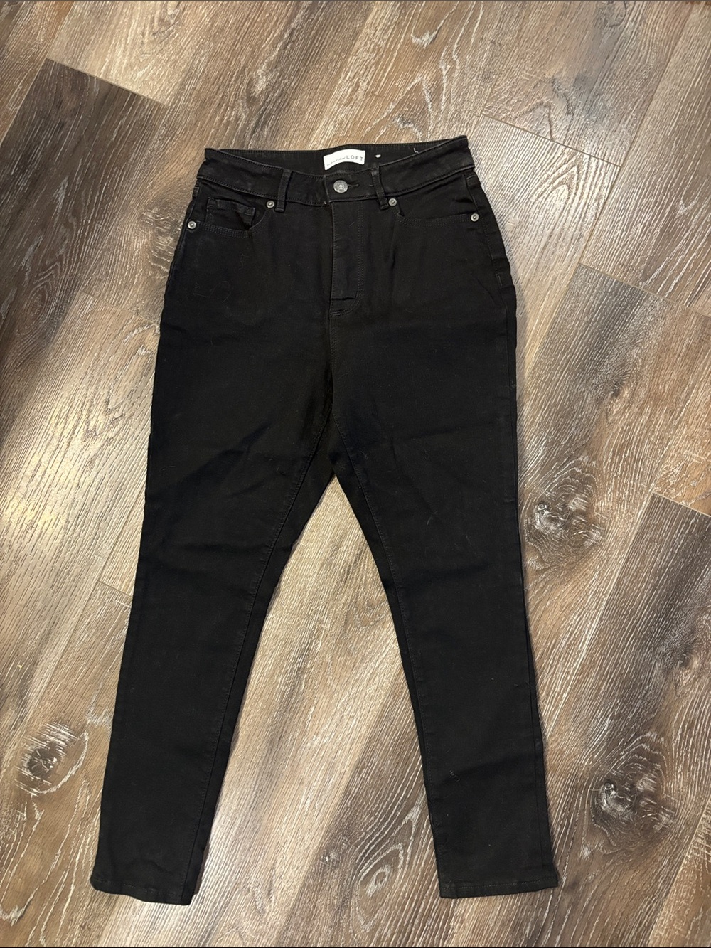 LOFT High Rise Skinny Jeans Black Size 4